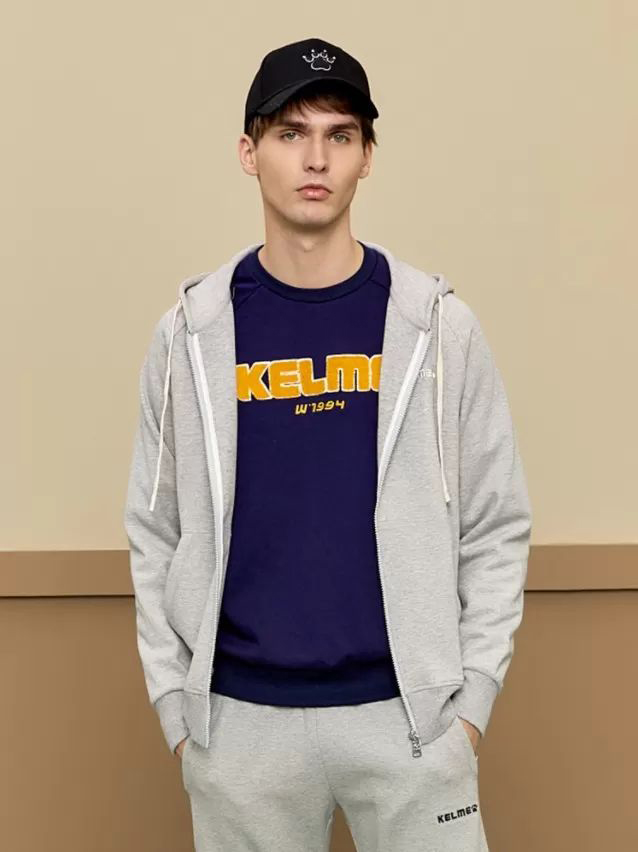 

Толстовка мужская KELME 6136WT1029-221 серая M, 6136WT1029-221