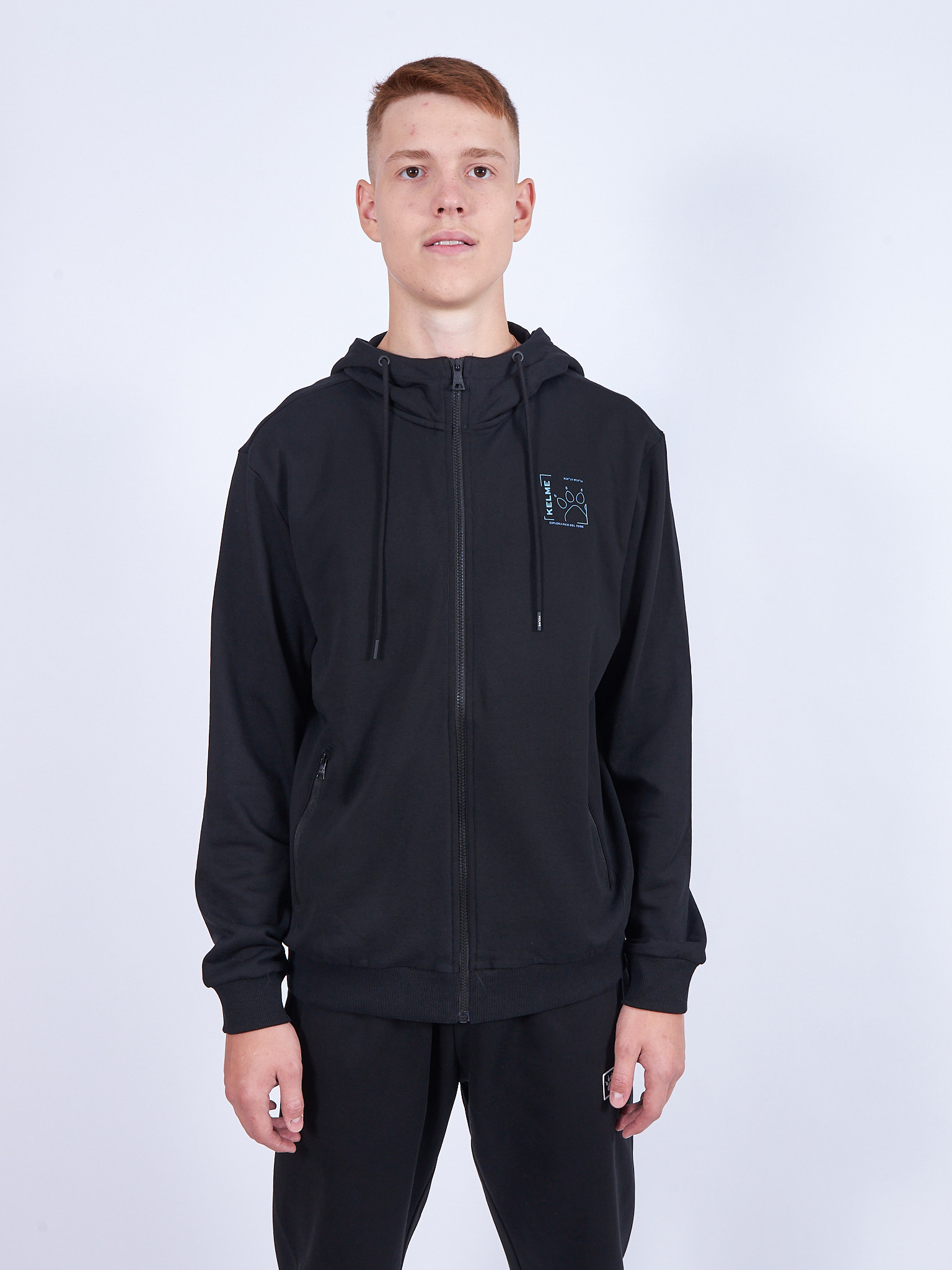 

Толстовка мужская KELME 6137WT1016-000 черная M, 6137WT1016-000