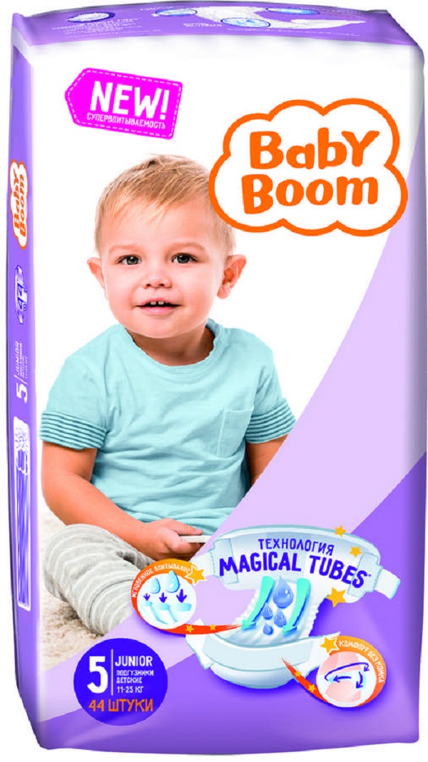 фото Подгузники baby boom junior 5 11-25 кг 44 шт