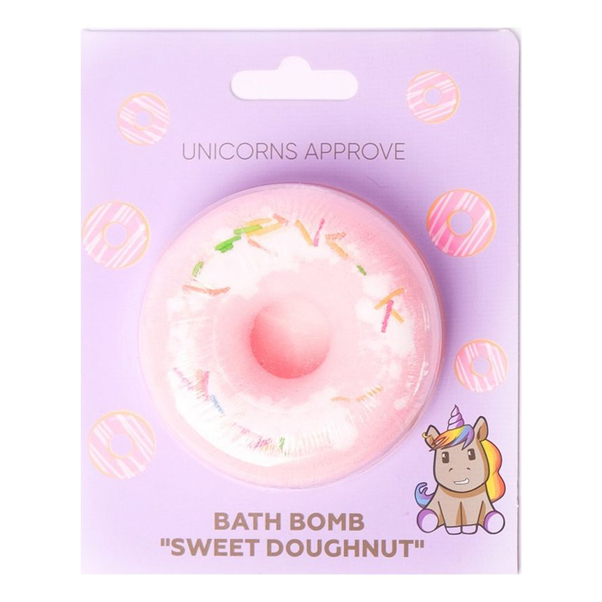 Бомбочка Unicorns Approve Sweet Doughnut для ванны 100 г Китай розовый