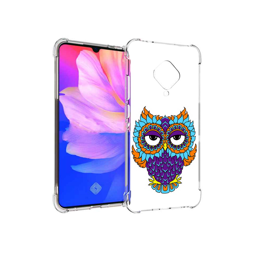 

Чехол MyPads Tocco для Vivo V17 Цветная сова (PT147343.378.198), Прозрачный, Tocco
