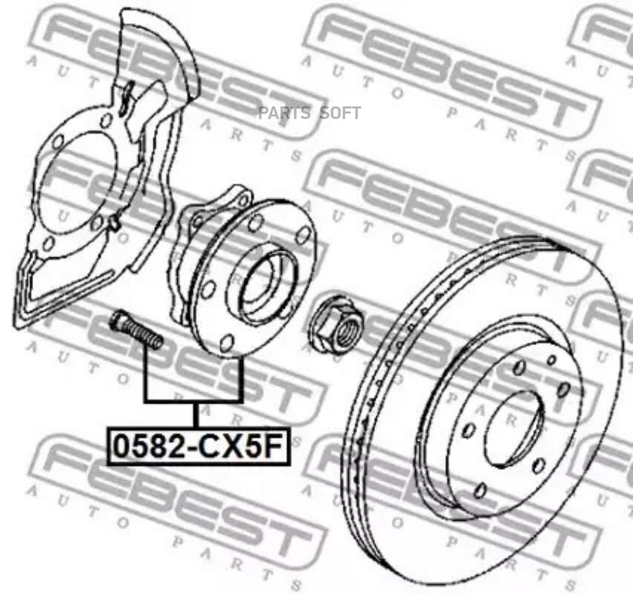 

FEBEST Подшипник-ступица пер.MAZDA CX-5 KE 2011- FEBEST 0582-CX5F