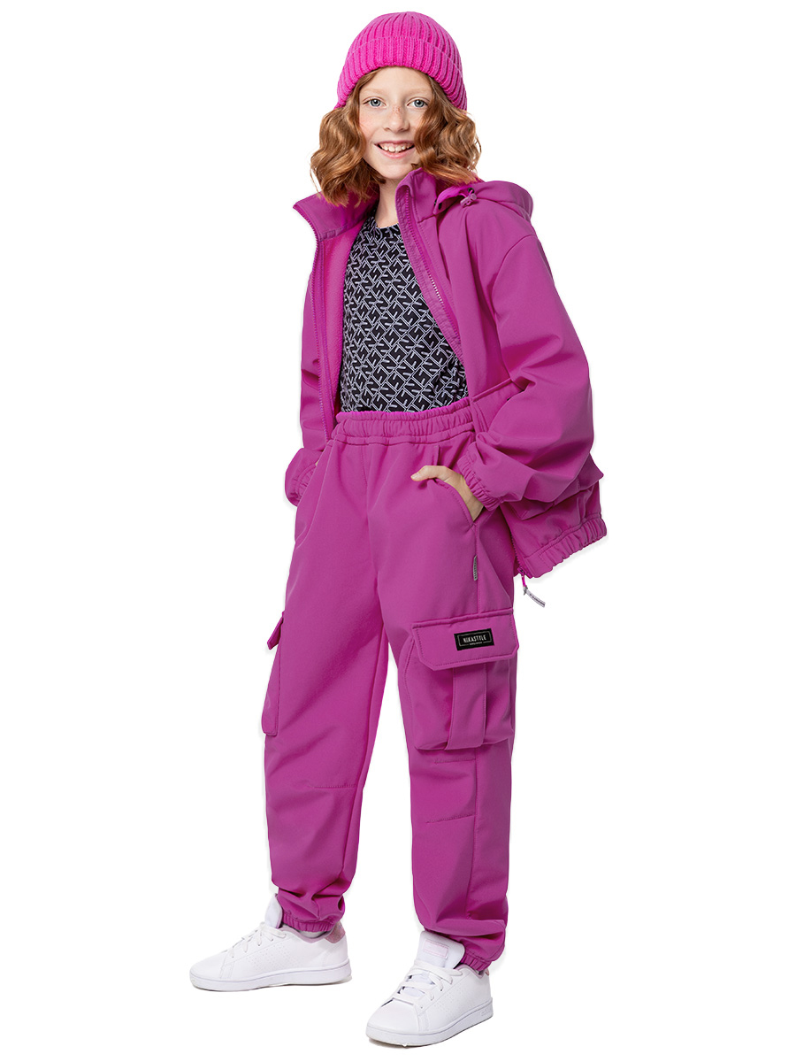 

Брюки детские NIKASTYLE 2л9624, ягода, 134, Розовый, 2л9624