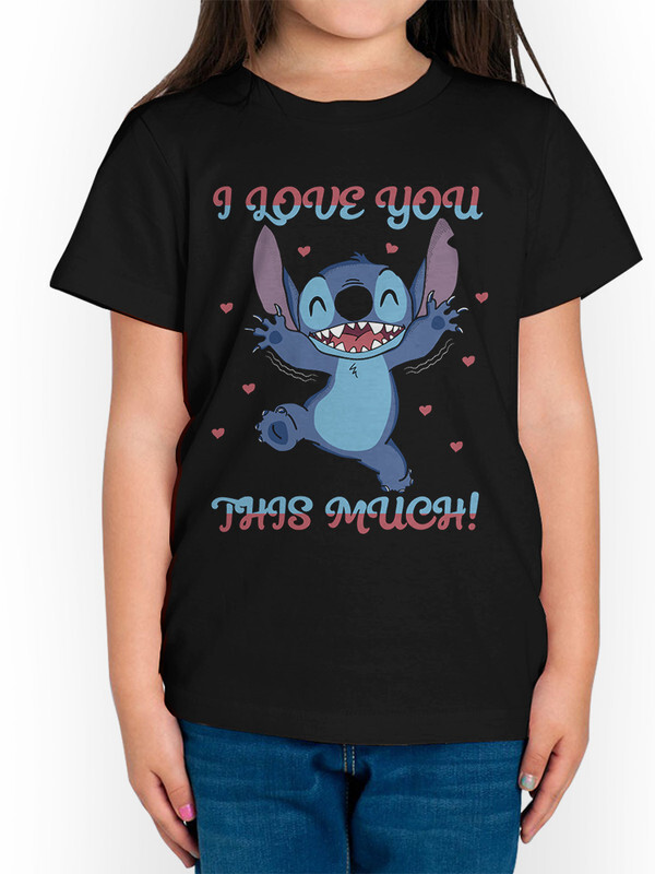 фото Футболка д/дев. dreamshirts studio стич - любовь у цв. черный р.158