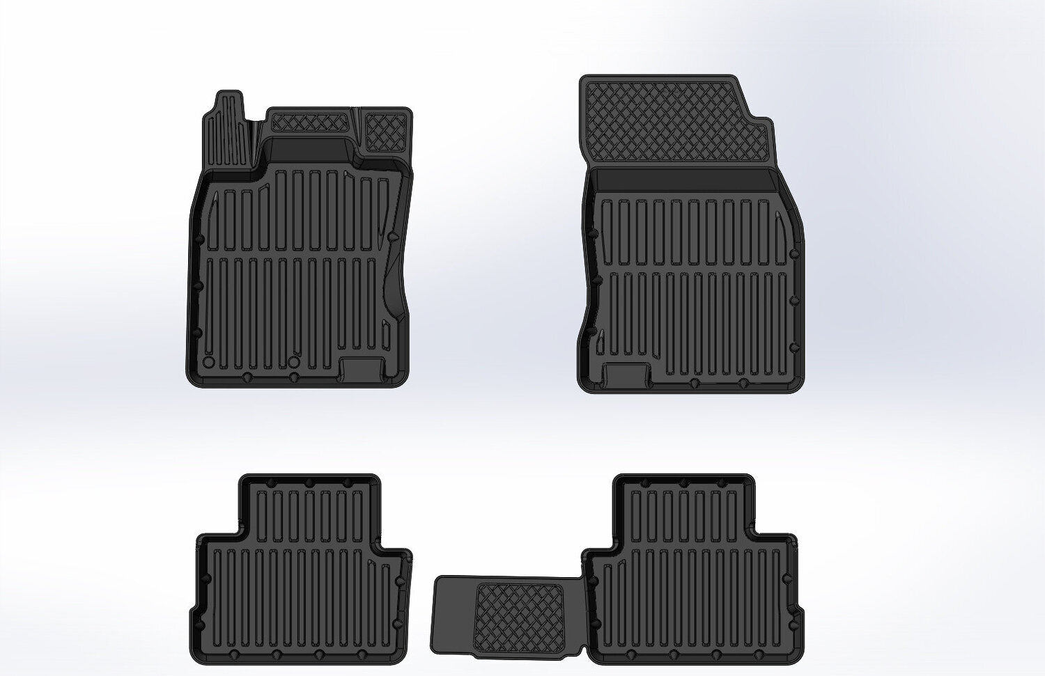 

Коврики резиновые в салон 3D PREMIUM для Nissan Qashqai (2013-) SRTK.PR.NS.QASH.13G.02X62