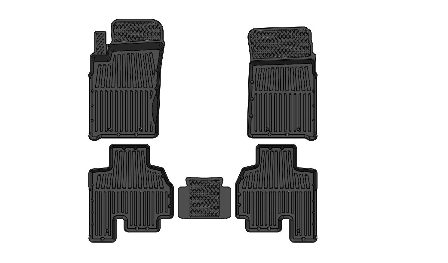 

Коврики резиновые в салон 3D PREMIUM для Ssang Yong Kyron (2005-) SRTK.PR.SS.YO.KY.05G.020