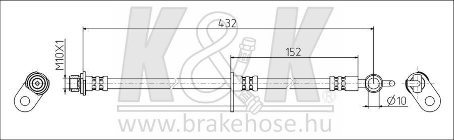 

Шланг Тормозной Kиk Ft1575 Передний Lc200/Lx570 Rh K&K арт. FT1575