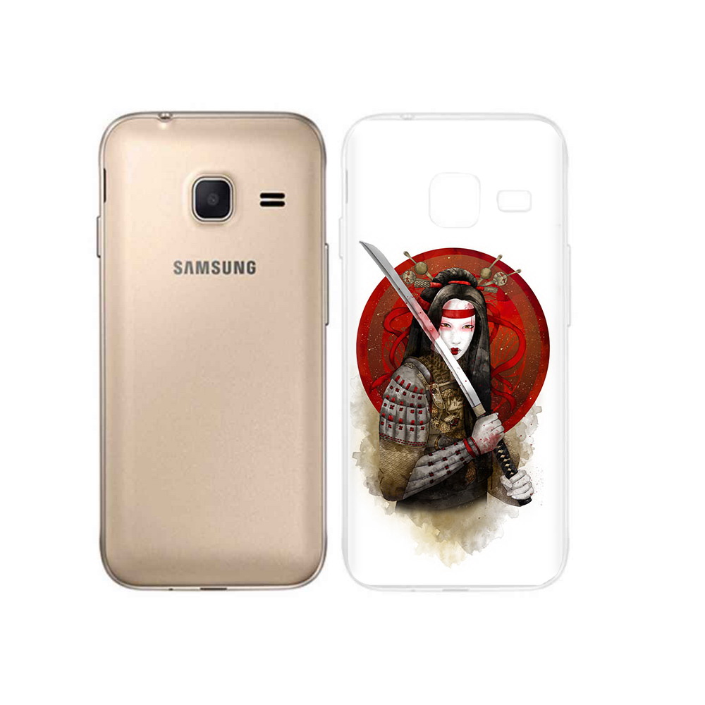

Чехол MyPads Tocco для Samsung Galaxy J1 mini рисованная девушка с катаной, Tocco