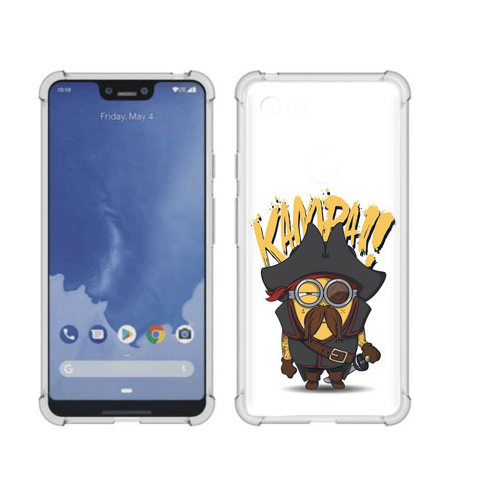 

Чехол MyPads Tocco для Google Pixel 3 XL миньон пират, Прозрачный, Tocco