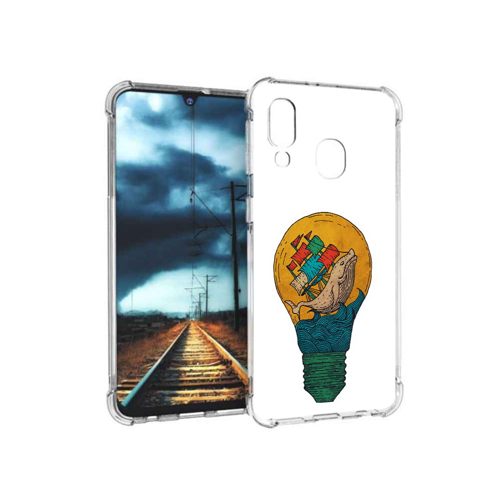 Чехол MyPads Tocco для Samsung Galaxy A40 кит в лампочке с парусами (PT128655.504.387)