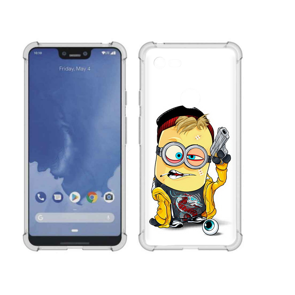 

Чехол MyPads Tocco для Google Pixel 3 XL миньон бандит, Прозрачный, Tocco