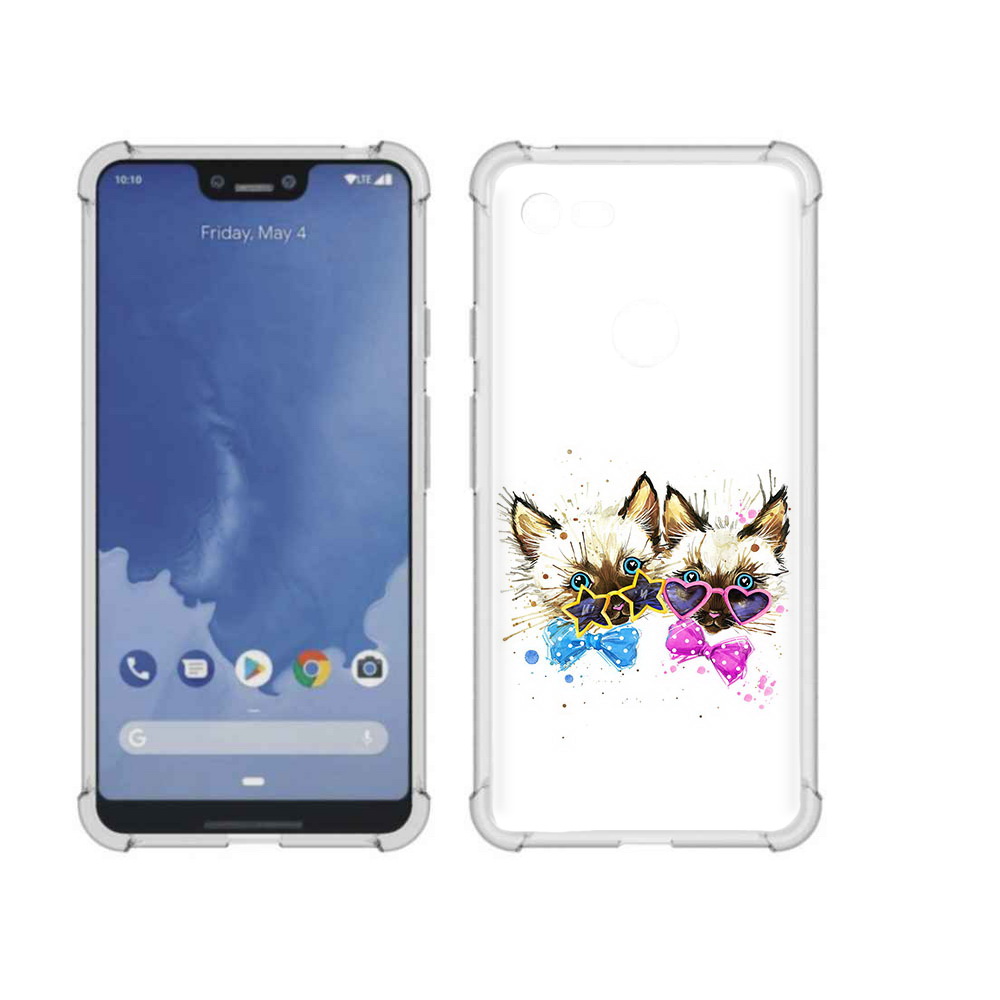 

Чехол MyPads Tocco для Google Pixel 3 XL милые котята, Прозрачный, Tocco