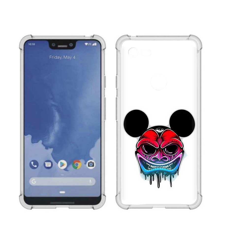 

Чехол MyPads Tocco для Google Pixel 3 XL микки в маске, Прозрачный, Tocco