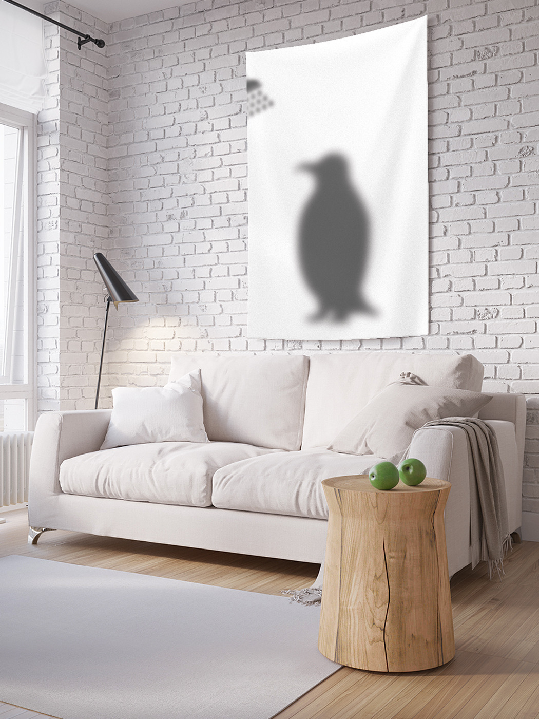 

Вертикальное фотопанно на стену JoyArty Пингвин в душе 150x200 см, Пингвин в душе