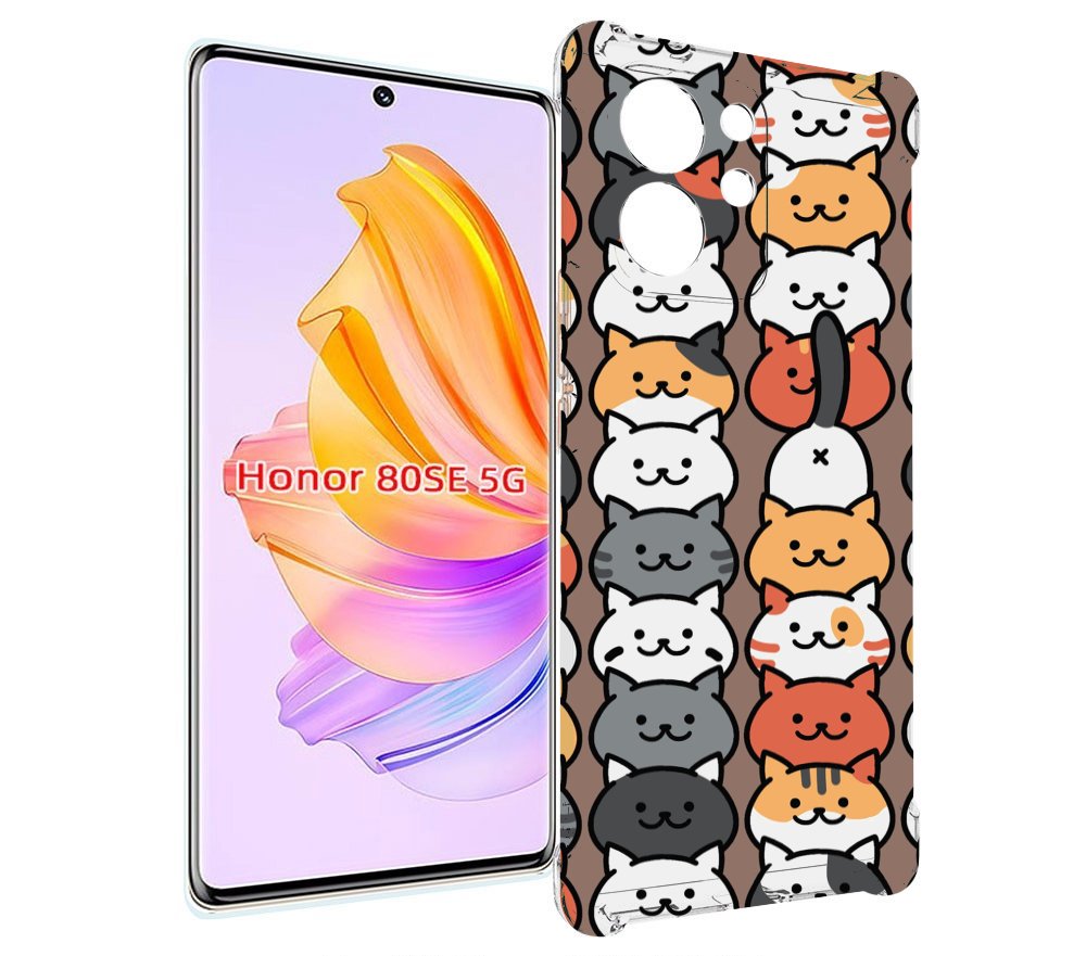 

Чехол MyPads Найди-кота для Honor 80 SE, Прозрачный, Tocco