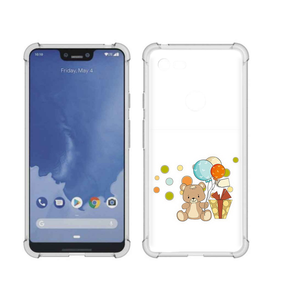 

Чехол MyPads Tocco для Google Pixel 3 XL медвеженок с подарком, Прозрачный, Tocco