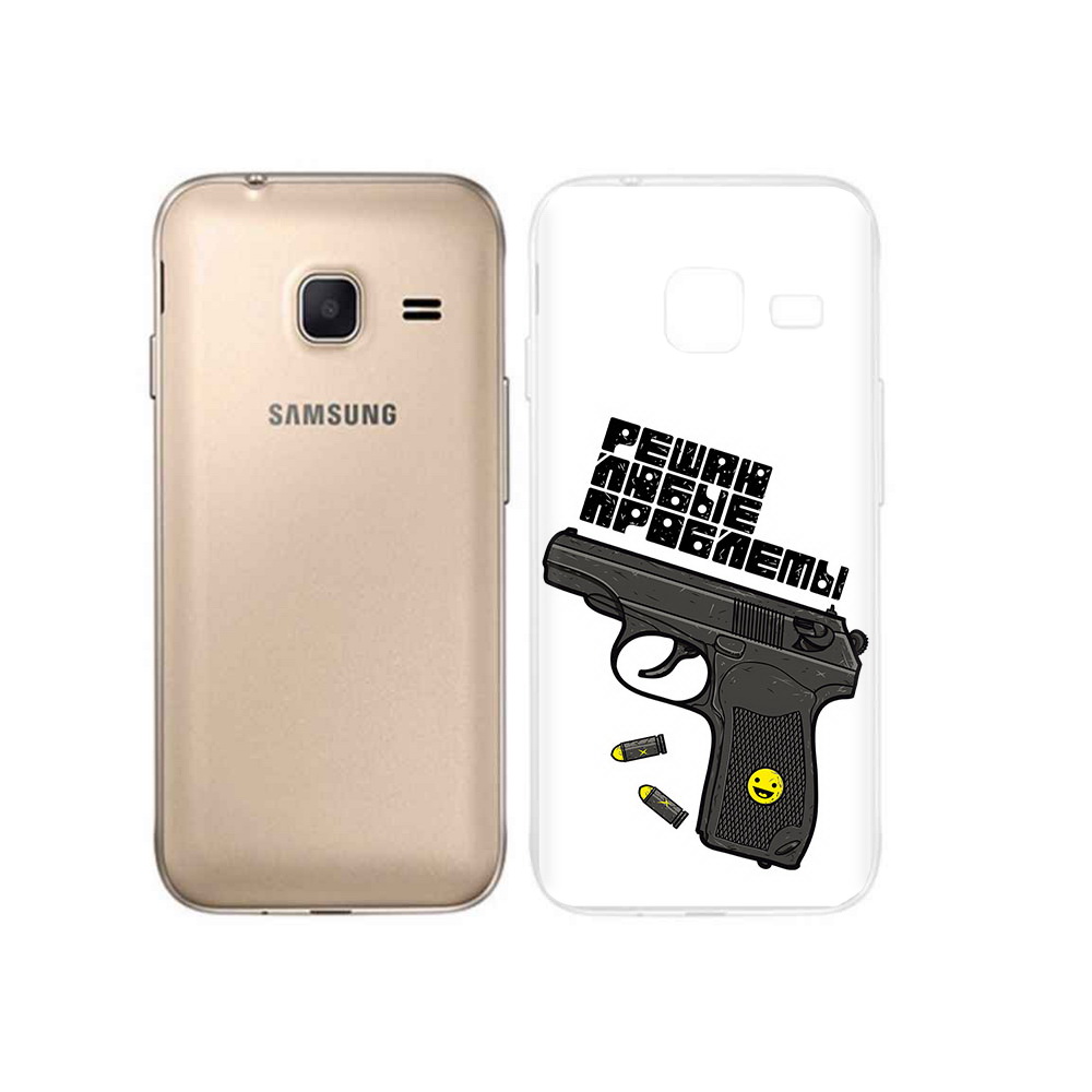 

Чехол MyPads Tocco для Samsung Galaxy J1 mini пистолет против проблем (PT24300.564.542), Tocco