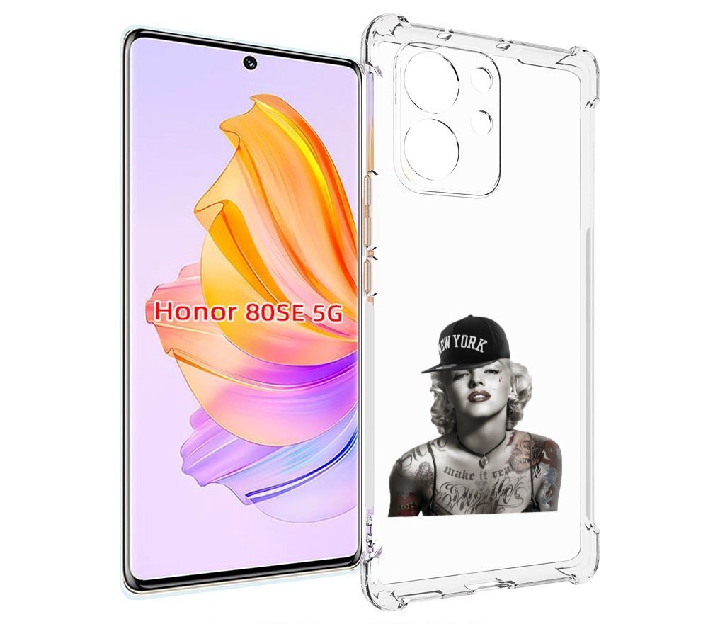 

Чехол MyPads Мерлин Монро с тату женский для Honor 80 SE, Прозрачный, Tocco
