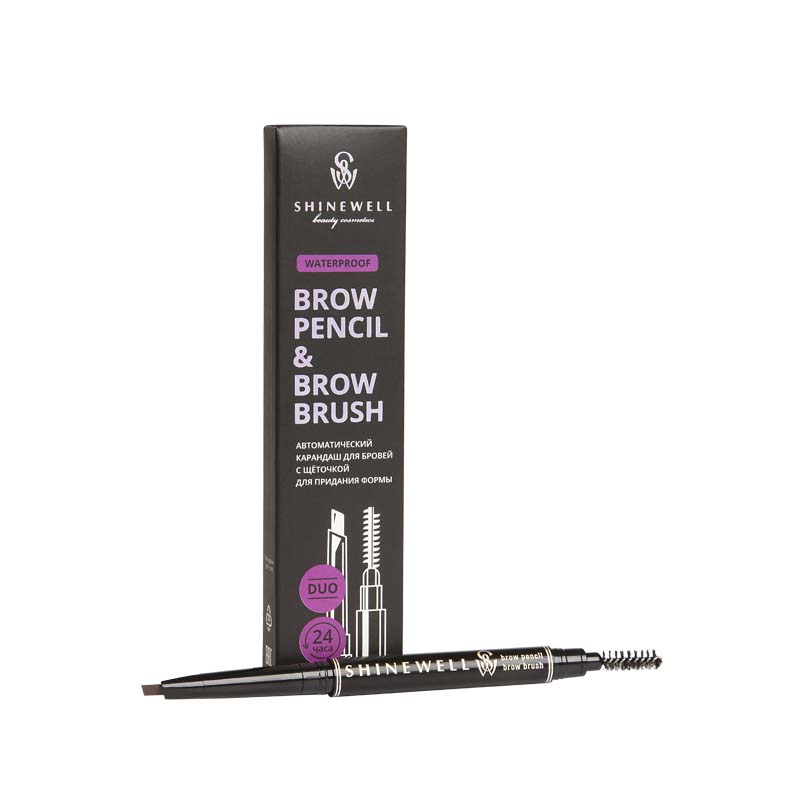 Автоматический карандаш для бровей Shinewell Brow pencil & Brow Brush т 02