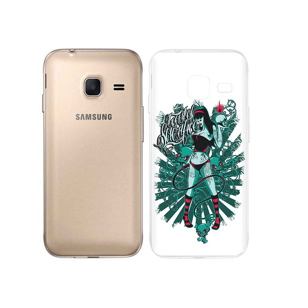 

Чехол MyPads Tocco для Samsung Galaxy J1 mini нарисованная девушка в татуировках, Tocco