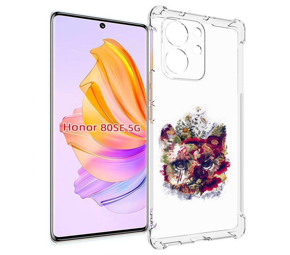

Чехол MyPads Лиса в цветах-2 для Honor 80 SE, Прозрачный, Tocco