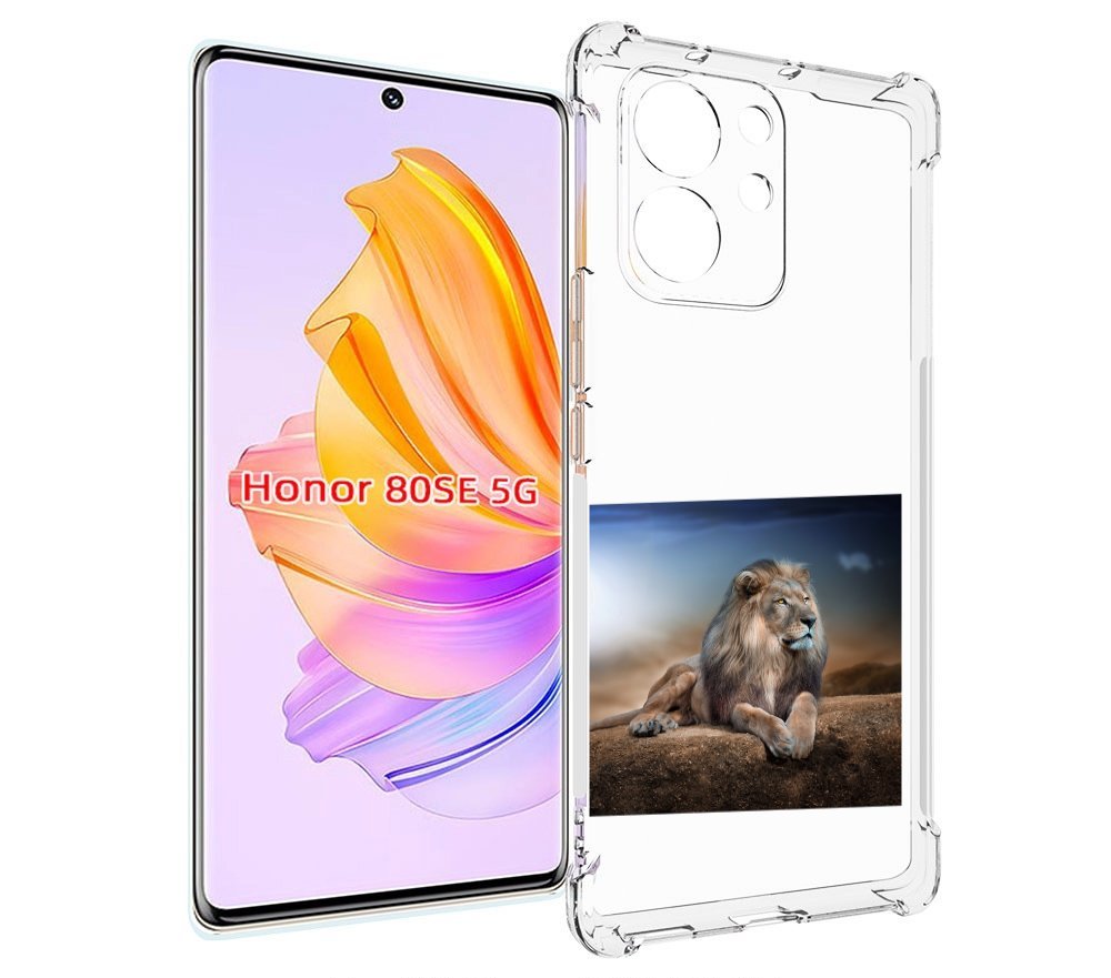 

Чехол MyPads Лев-наблюдает для Honor 80 SE, Прозрачный, Tocco