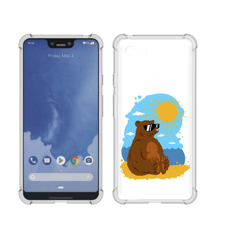 

Чехол MyPads Tocco для Google Pixel 3 XL медведь на чиле, Прозрачный, Tocco
