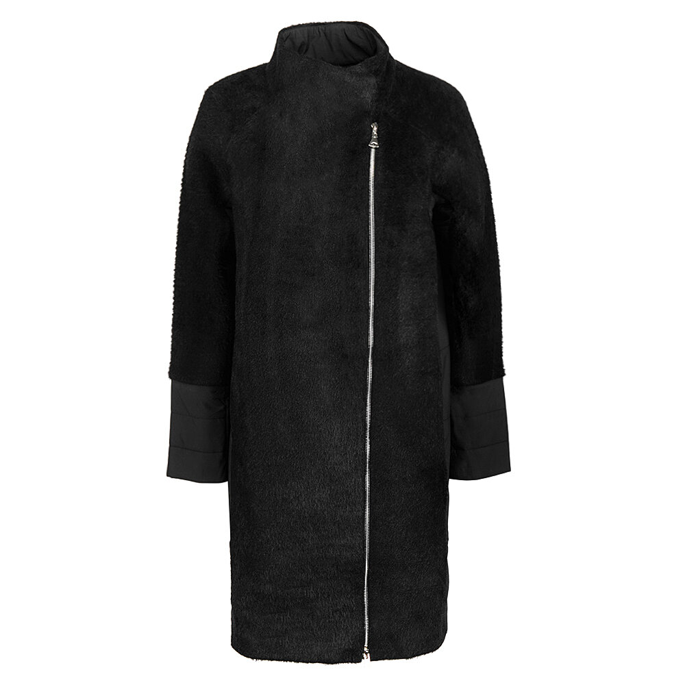 фото Утепленное пальто женское westfalika 1420-9043h черное 48 ru