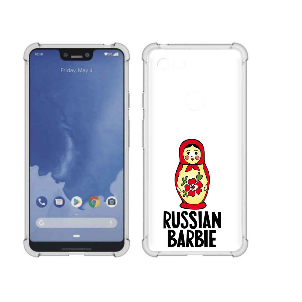 

Чехол MyPads Tocco для Google Pixel 3 XL матрешка, Прозрачный, Tocco
