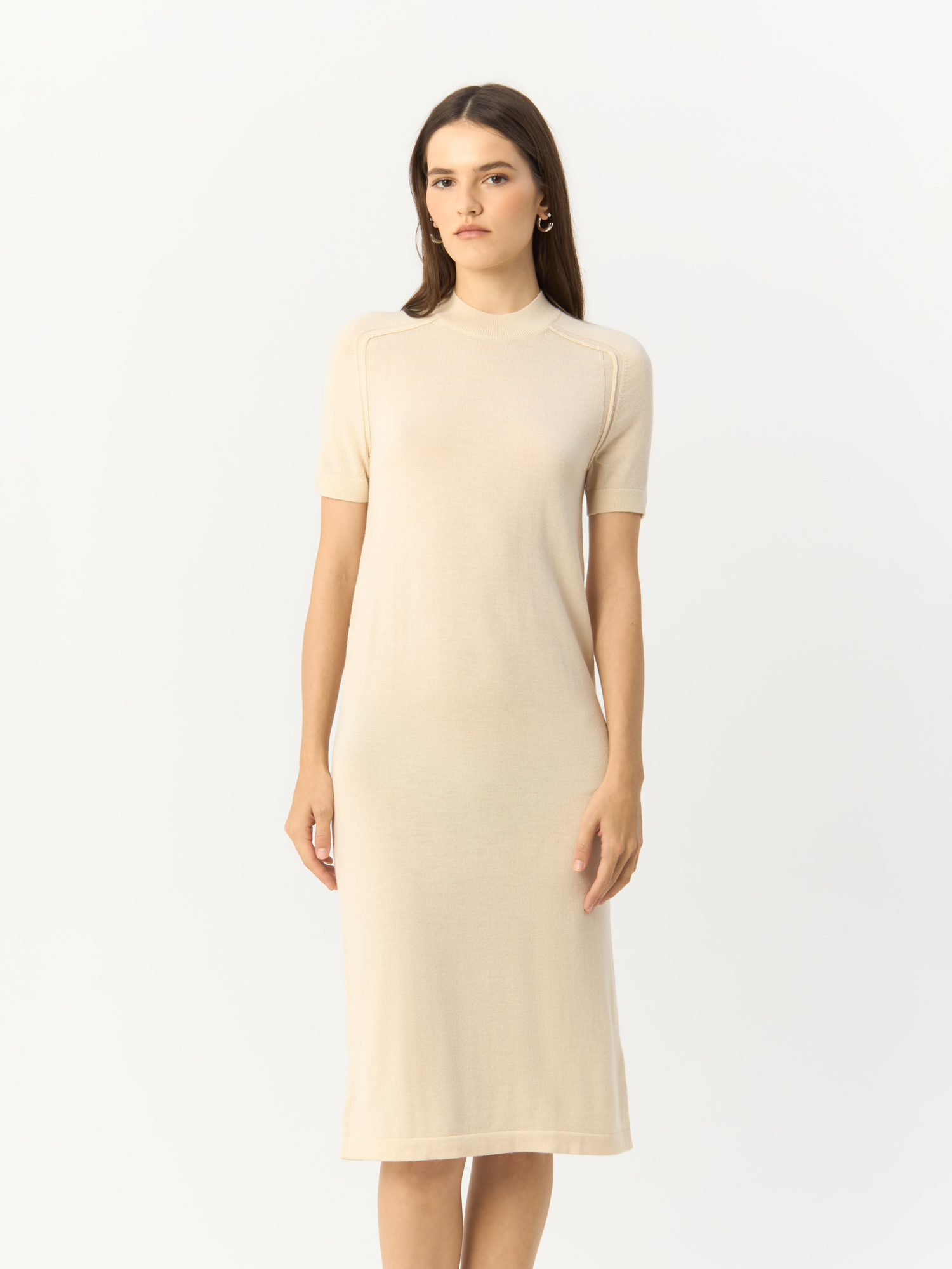 

Платье женское Calvin Klein K20K207221 бежевое L, Бежевый, K20K207221