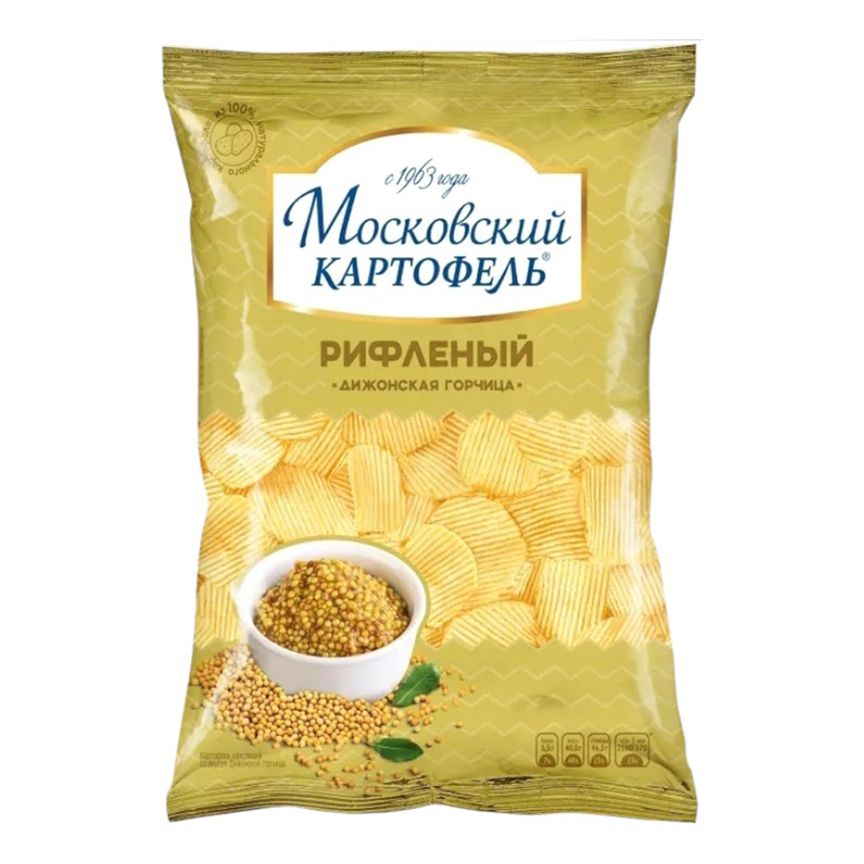 

Чипсы картофельные рифленые Московский Картофель дижонская горчица 120 г