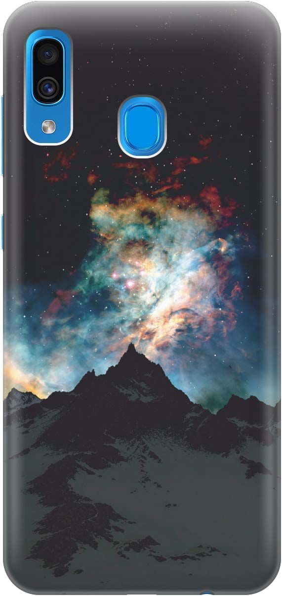 

Чехол на Samsung Galaxy A20/A30 с принтом "Горы и звезды", Синий;черный, 377