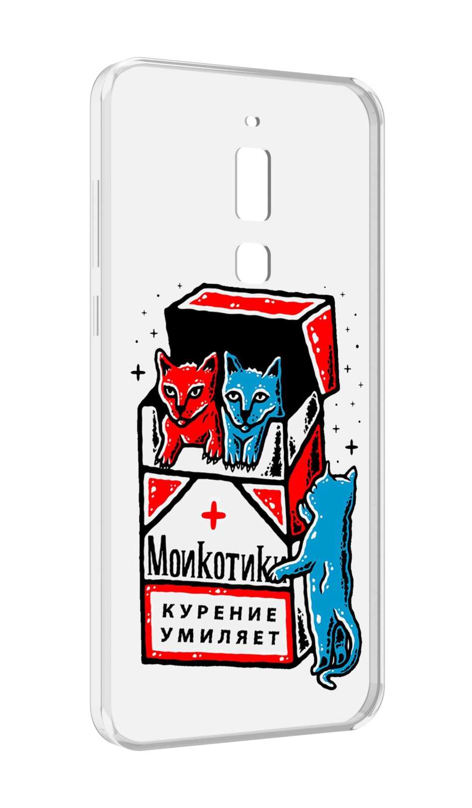 

Чехол MyPads красно-синие-коты для Meizu M6T, Прозрачный, Tocco