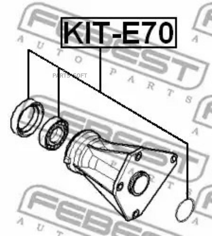 

FEBEST Подшипник шариковый передней полуоси ремкомплект 35x62x14 FEBEST KIT-E70
