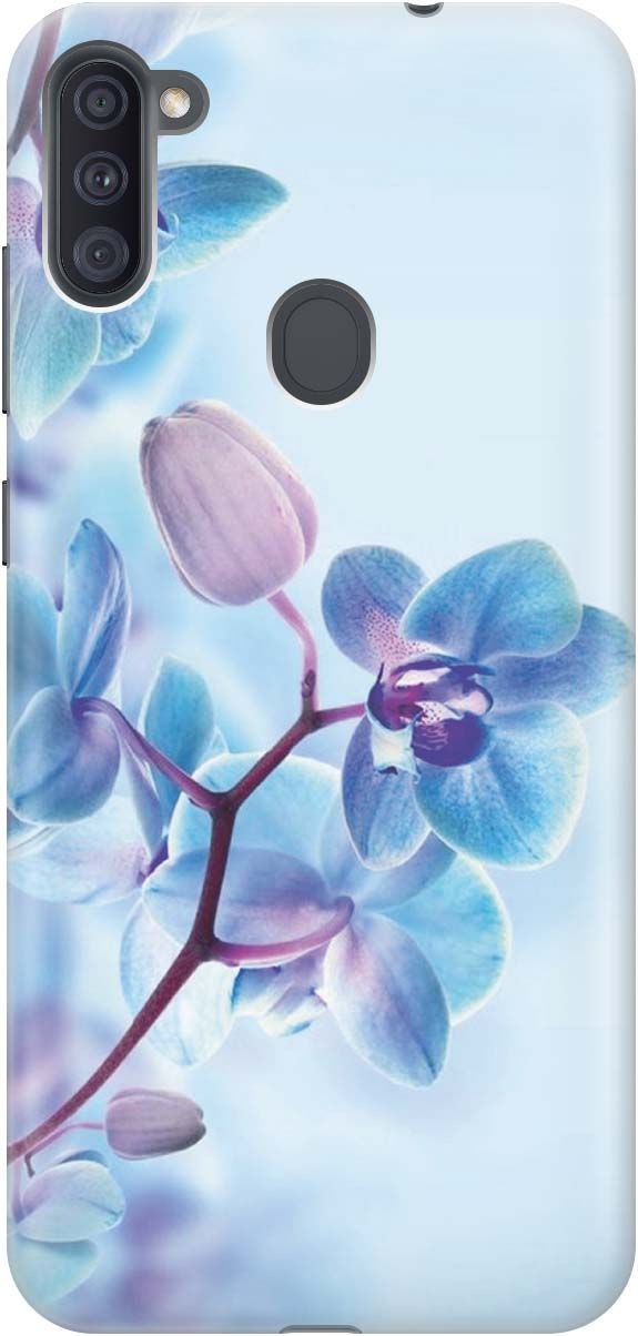 

Чехол на Samsung Galaxy A11/M11 с принтом "Синий цветок на синем", Голубой;синий, 187