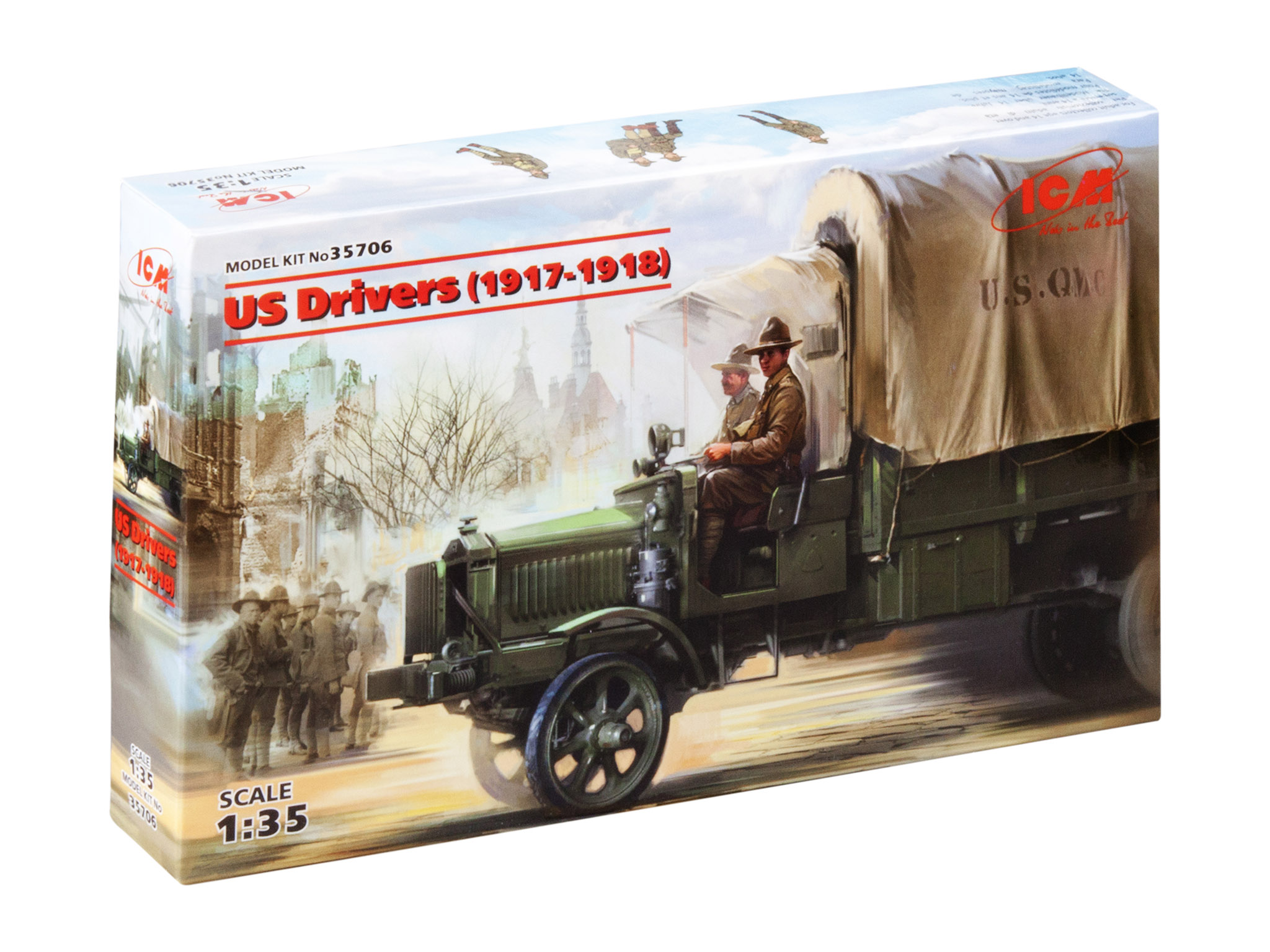 

Сборная модель ICM 1/35 US Drivers (1917-1918) (2 figures) 35706