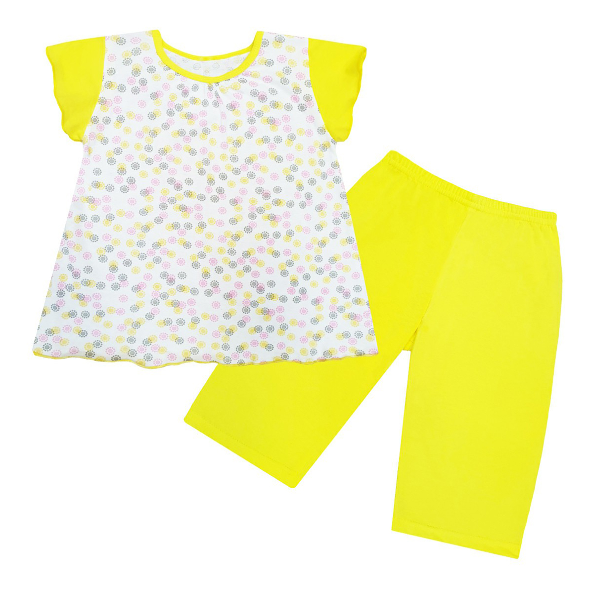 Пижама Каждый день цв. бело-желтый р. 30 рост 110