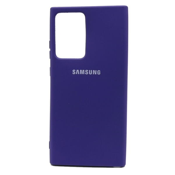 фото Чехол samsung note 20 ultra silicone cover фиолетовый nobrand