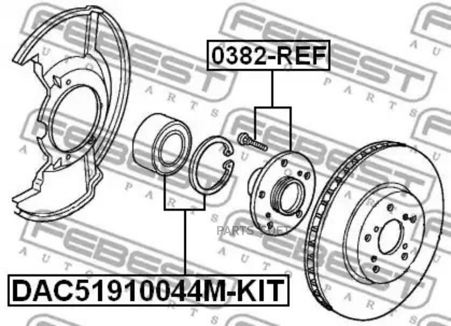 

Подшипник ступицы FEBEST DAC51910044M-KIT