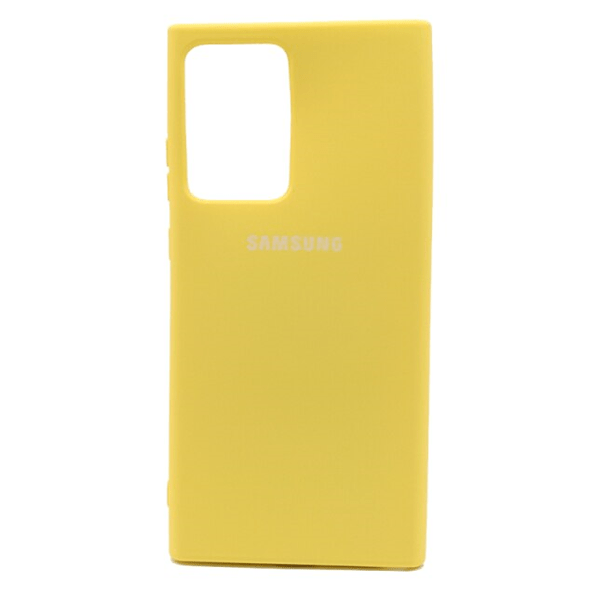 фото Чехол samsung note 20 ultra silicone cover желтый nobrand