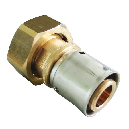 

Пресс-концовка Oventrop 1512147 DN26, 1", золотистая, Золотистый;серебристый