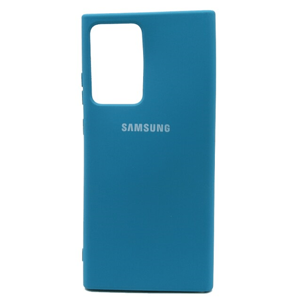 фото Чехол samsung note 20 ultra silicone cover синий nobrand