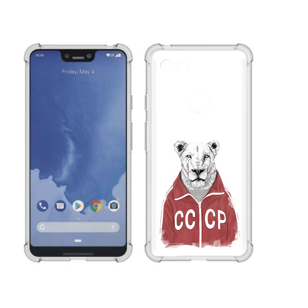 

Чехол MyPads Tocco для Google Pixel 3 XL львица ссср, Прозрачный, Tocco