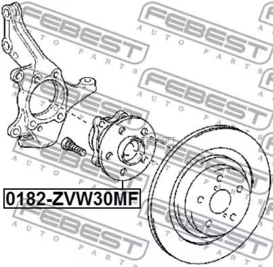 

Подшипник ступицы FEBEST 0182-ZVW30MF