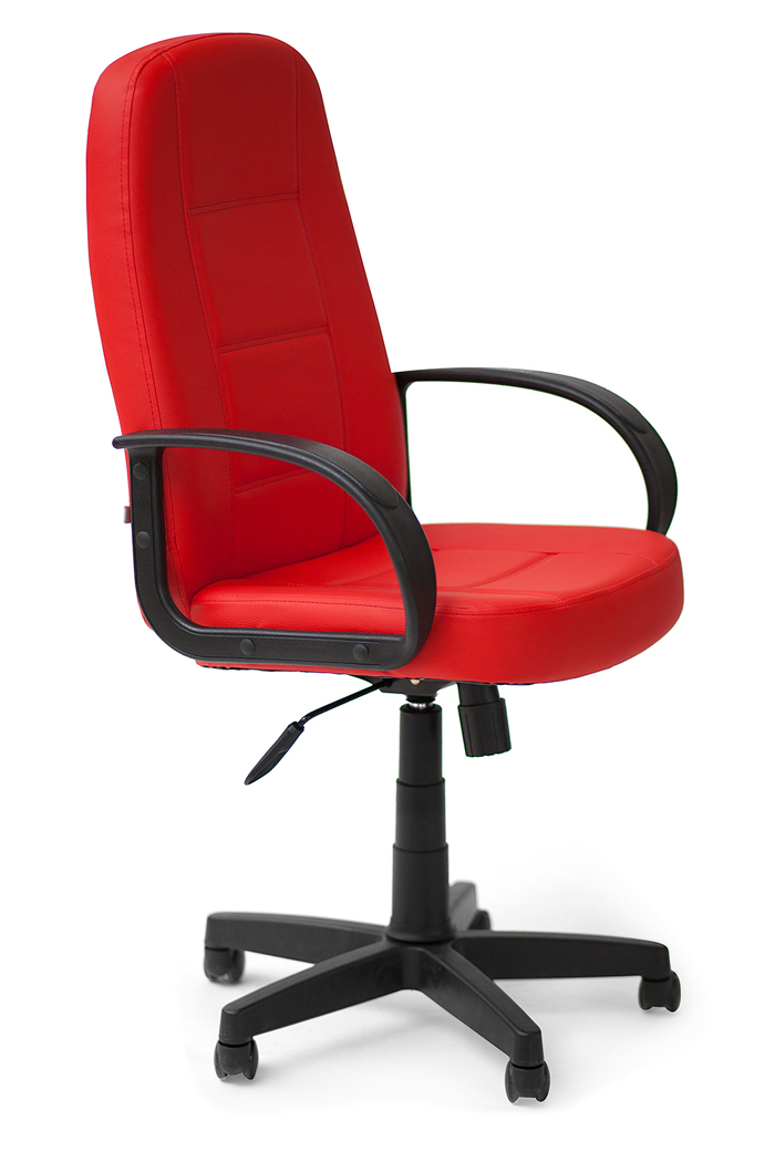 фото Кресло руководителя сн747 иск. кожа красная pu c36-161 tetchair