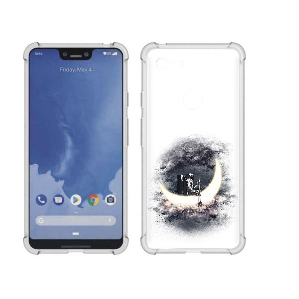 

Чехол MyPads Tocco для Google Pixel 3 XL лунный путешественник, Прозрачный, Tocco