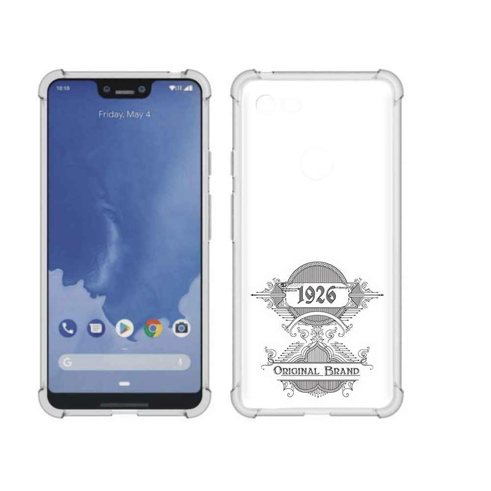 

Чехол MyPads Tocco для Google Pixel 3 XL логотип черно белый, Прозрачный, Tocco