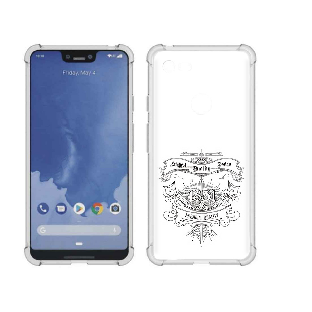 

Чехол MyPads Tocco для Google Pixel 3 XL логотип 1851 год, Прозрачный, Tocco