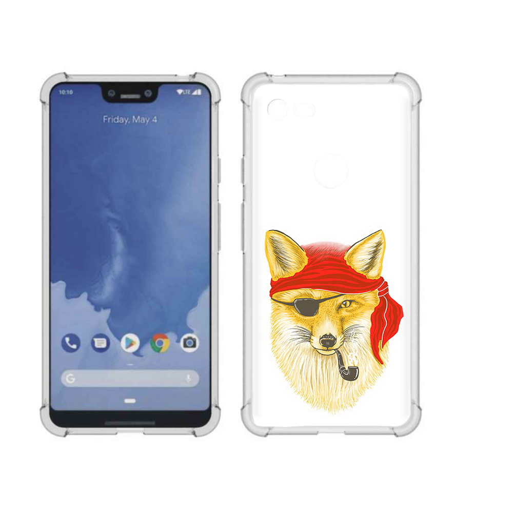 

Чехол MyPads Tocco для Google Pixel 3 XL лиса-пират, Прозрачный, Tocco