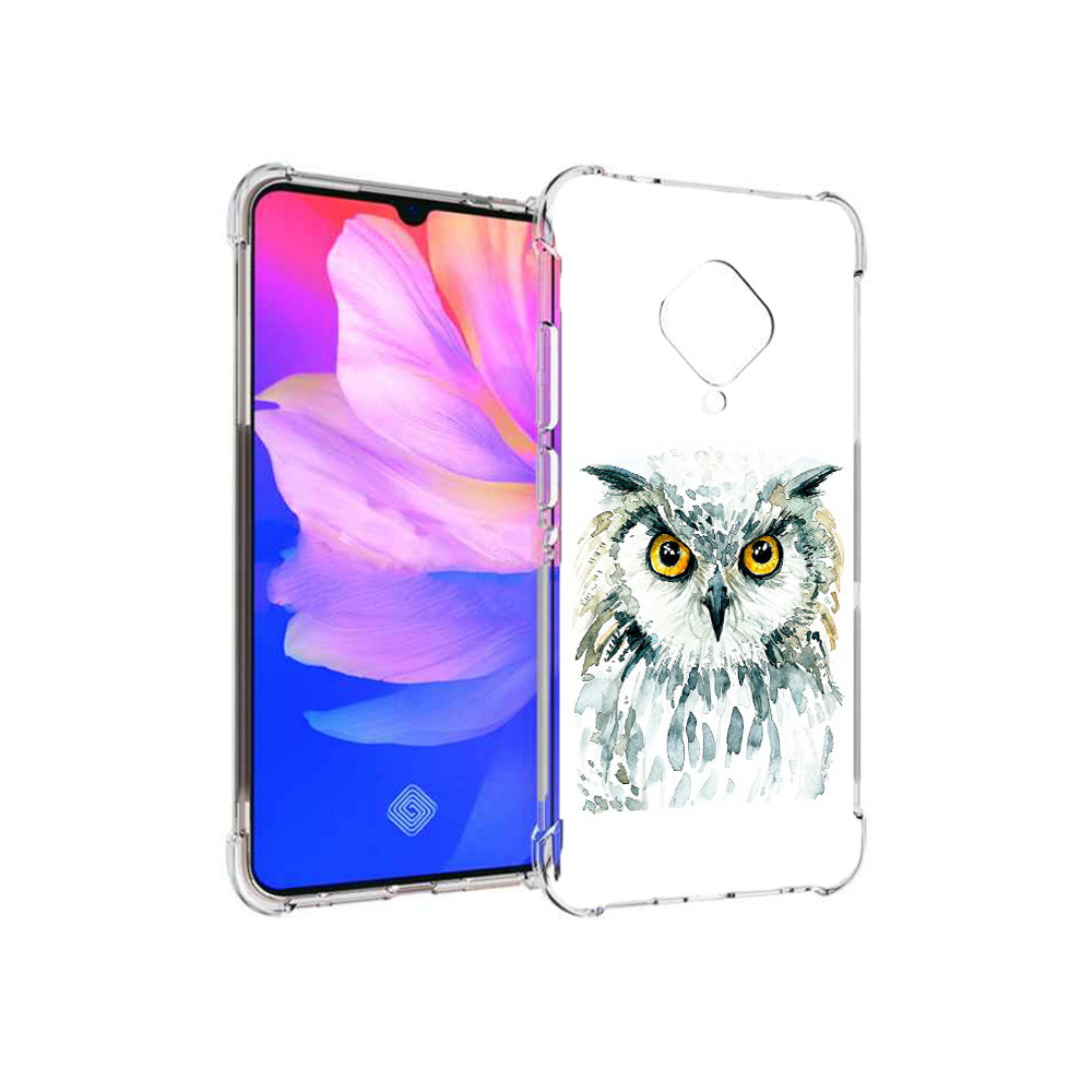 

Чехол MyPads Tocco для Vivo V17 Серьезная сова (PT147343.378.156), Прозрачный, Tocco